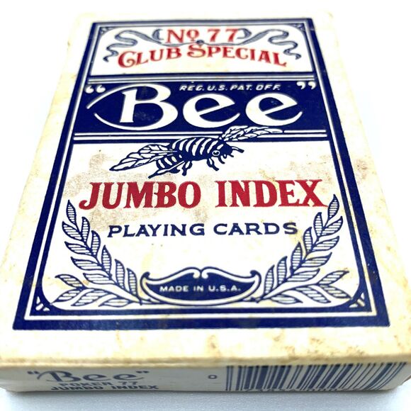Vintage Bee No. 77 Club Special Jumbo Index Playing Cards complete deck - Picture 1 of 3